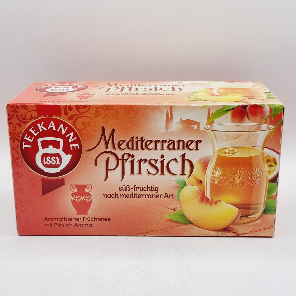 Чай фруктовый Teekanne Mediterraner Pfirsich со вкусом персика, 20 пакетиков, 50 г (из Финляндии)