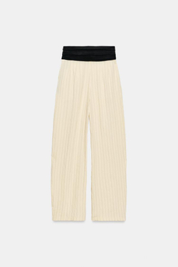 ZARA БРЮКИ В ПОЛОСКУ С ПОЯСОМ — ZW COLLECTION, ПОЛОСКИ