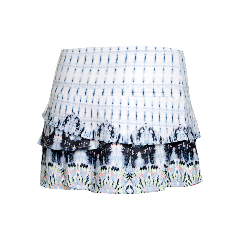 Женская теннисная юбка Lucky in Love Tye Dye Groove Skirt Women - White, Blue