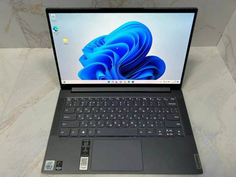 Ноутбук Lenovo Yoga Slim 7-14IIL05 Конфигурация: Intel Core i5 1035G4 1.1 ГГц/16 ГБ/1024 ГБ/Intel Iris Plus Graphics/Windows 11 Домашняя/14"/1920x1080 пикс. Touch/A1