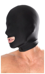 Маска с отверстием для рта черная Fetish Fantasy Series Spandex Open Mouth Hood (Цвет: черный)
