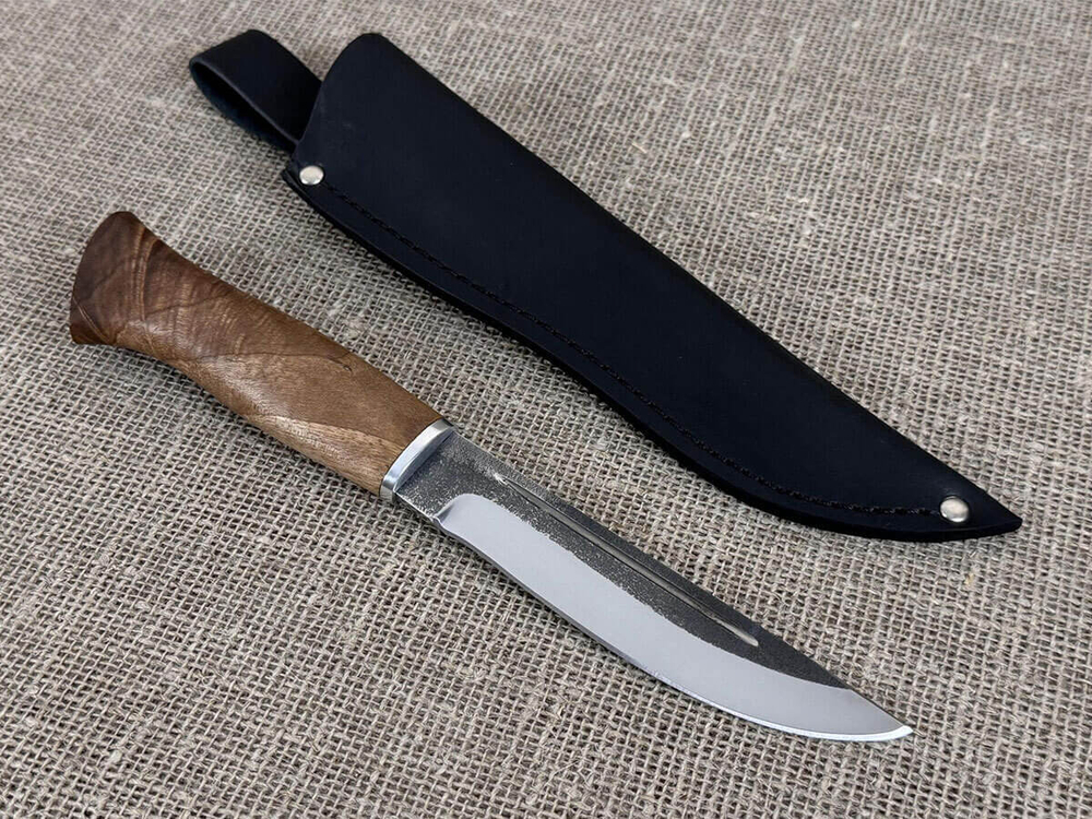 Финский нож Леуку, сталь 95Х18, рукоять орех