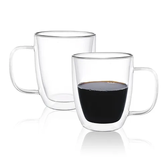 Кружка 480 мл Classic Coffee прозрачная набор 2 шт. d 10 см h12 см термостекло P.L. [1]