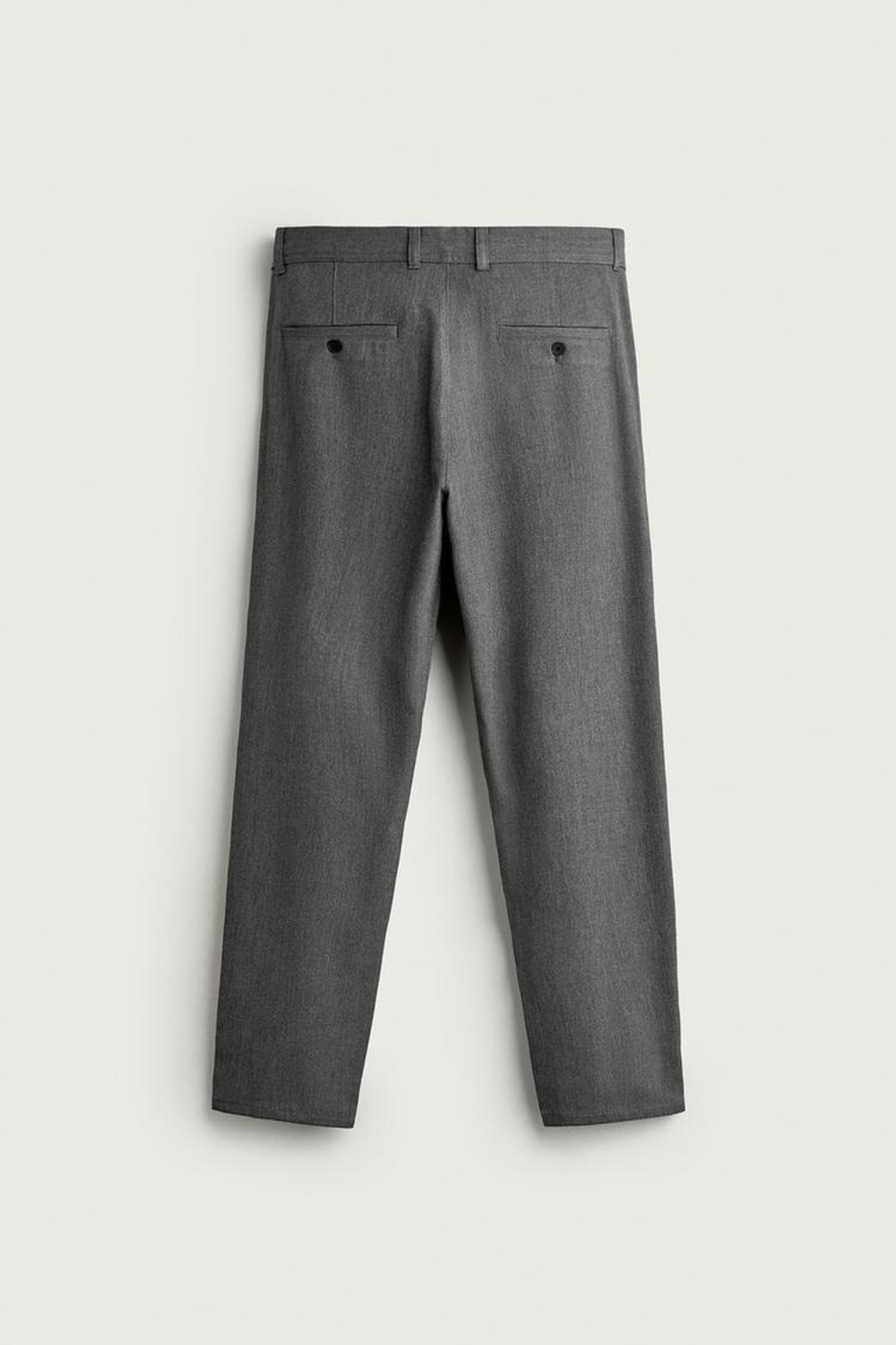 ZARA БРЮКИ ЧИНОС ИЗ КОМФОРТНОЙ РЕЛЬЕФНОЙ ТКАНИ, СЕРЫЙ