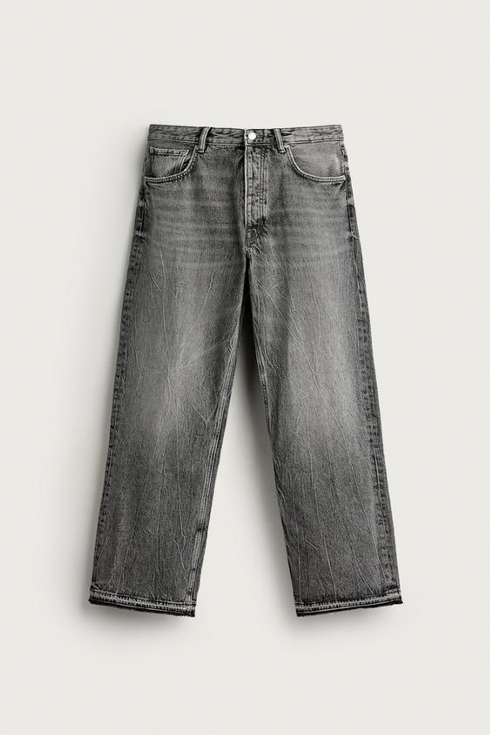 ZARA ДЖИНСЫ LOOSE FIT, МЯГКИЙ СЕРЫЙ