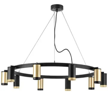 Люстра подвесная 10*GU10 LR02040537570 черный/золотой Rullo Lightstar