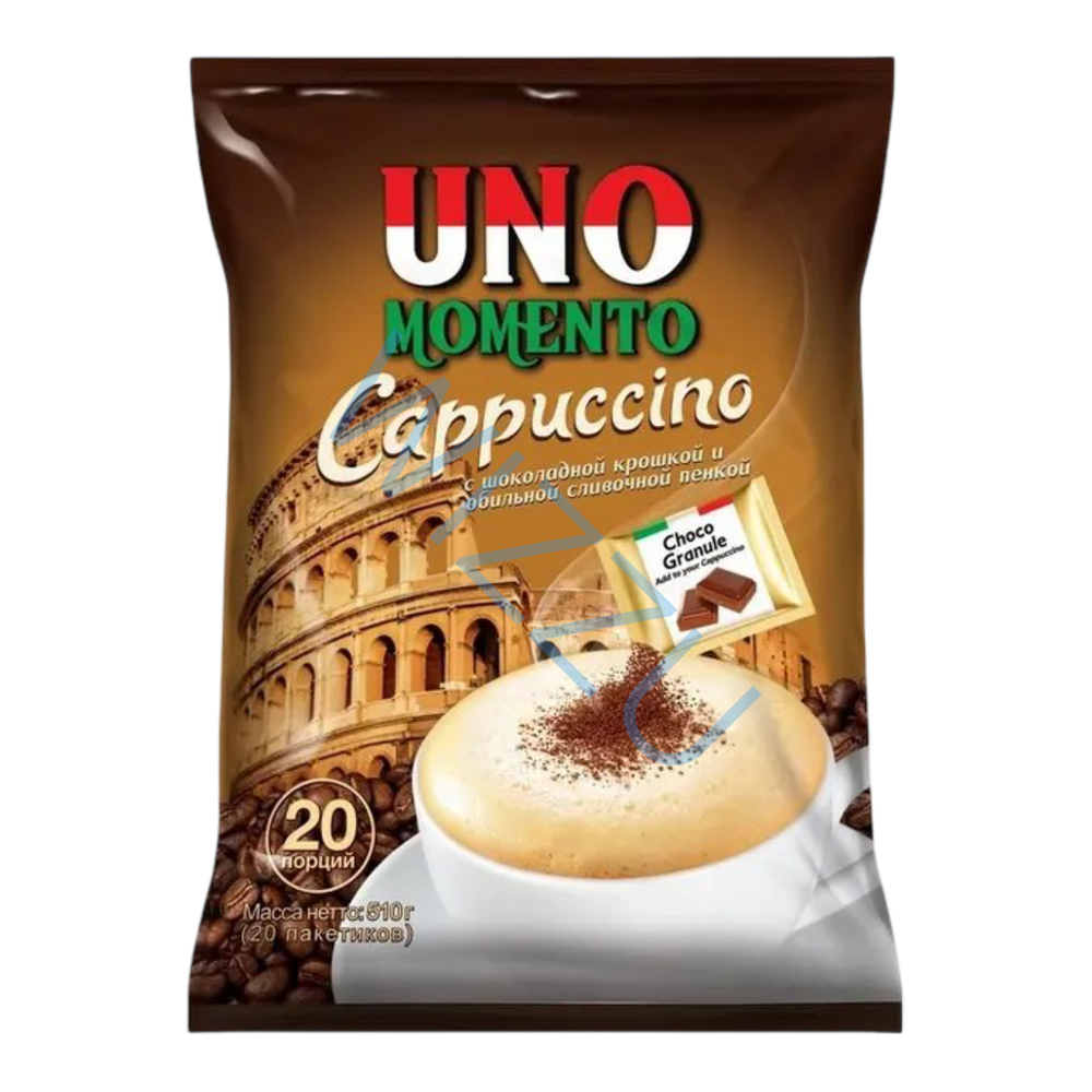 Кофе Uno Momento капучино с шоколадной крошкой 25,5г