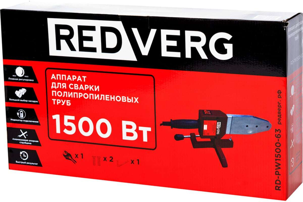 Аппарат для сварки полипропиленовых труб REDVERG RD-PW1500-63 6614160