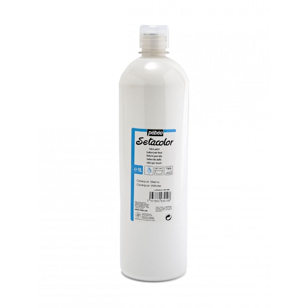 Краска для ткани непрозрачная Setacolor Opaque 1000 мл, 293-010 белый, Pebeo, 293-010