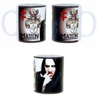 Кружка Marilyn Manson ( портрет, красная помада ) (208)