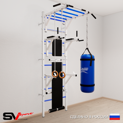 Шведская стенка Sv Sport 5613 (Турник рукоход/Брусья/Стойка/Скамья/Кольца/Цепь/Мешок 30кг)