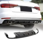 Карбоновые диффузор заднего бампера для AUDI A4 S4 B9 2018 - 2019 Ауди аэродинамический обвес