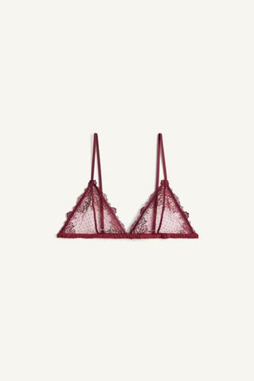 ZARA БЮСТГАЛЬТЕР С КРУЖЕВОМ - LIMITED EDITION, БУРГУНДИ