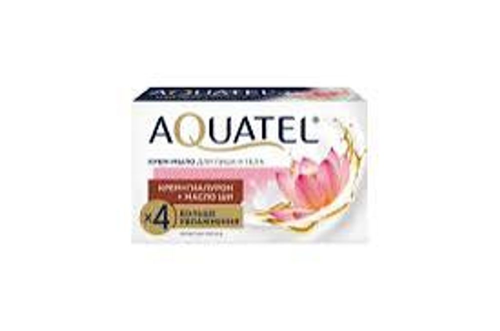 Крем-мыло твердое "Aquatel" лепестки лотоса, 90 г в пачке