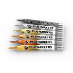 Набор Акриловых маркеров с кистью Playmarkers set - Full Metal