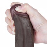 Реалистичный фаллоимитатор Lovetoy (22×4,3 см) с двойной плотностью черный