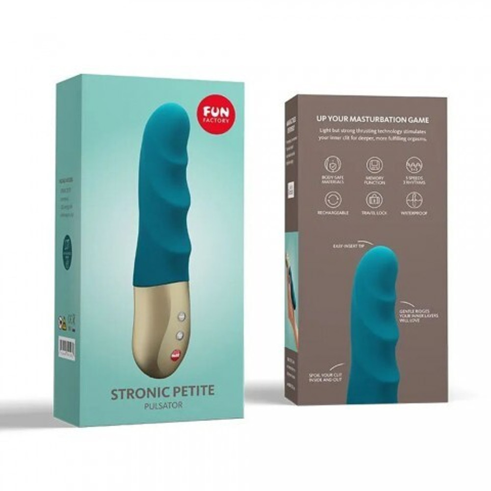 Мини-пульсатор Fun factory STRONIC PETITE, морская волна