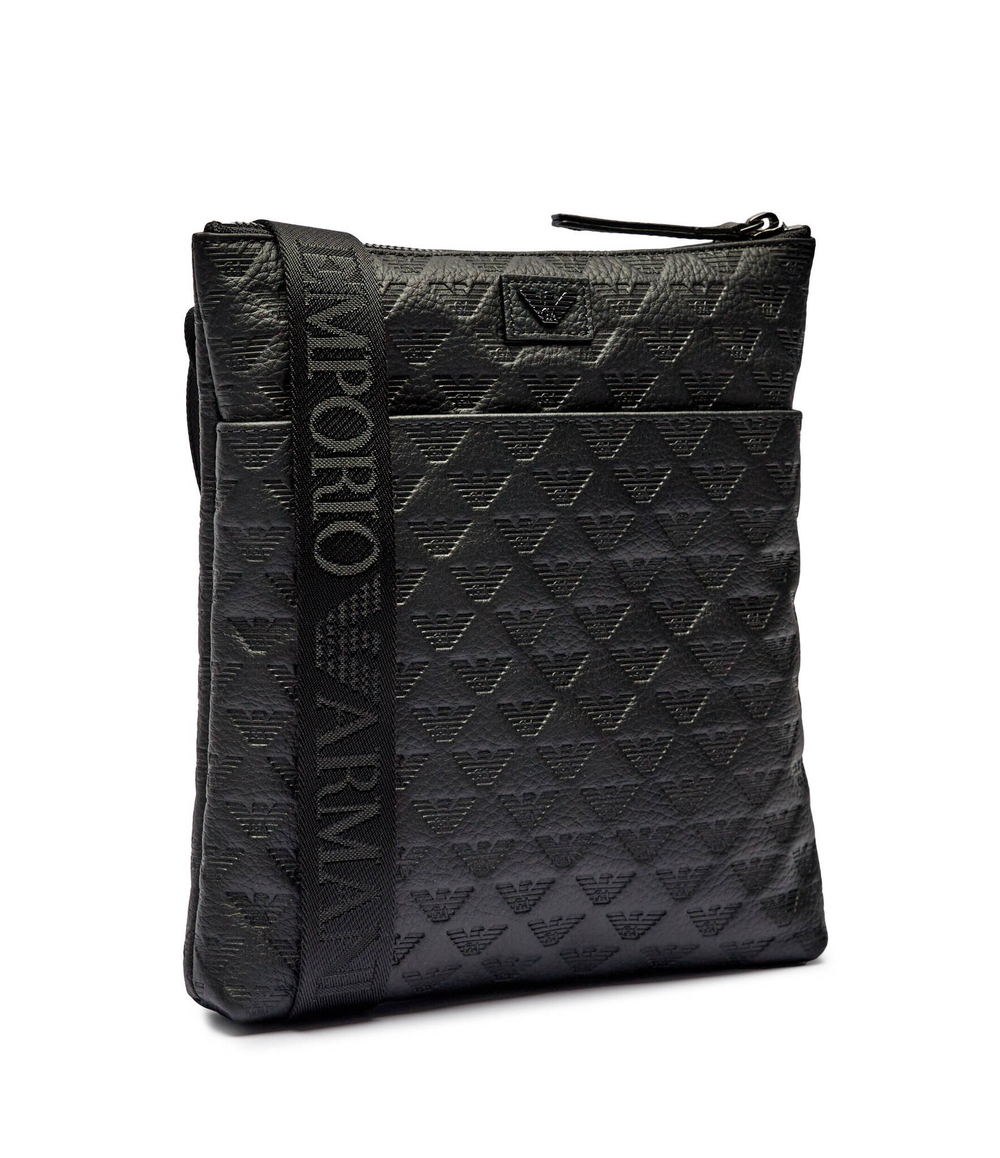 Кожаная сумка кросс-боди Emporio Armani - черный(Y4M416 YQ67I)