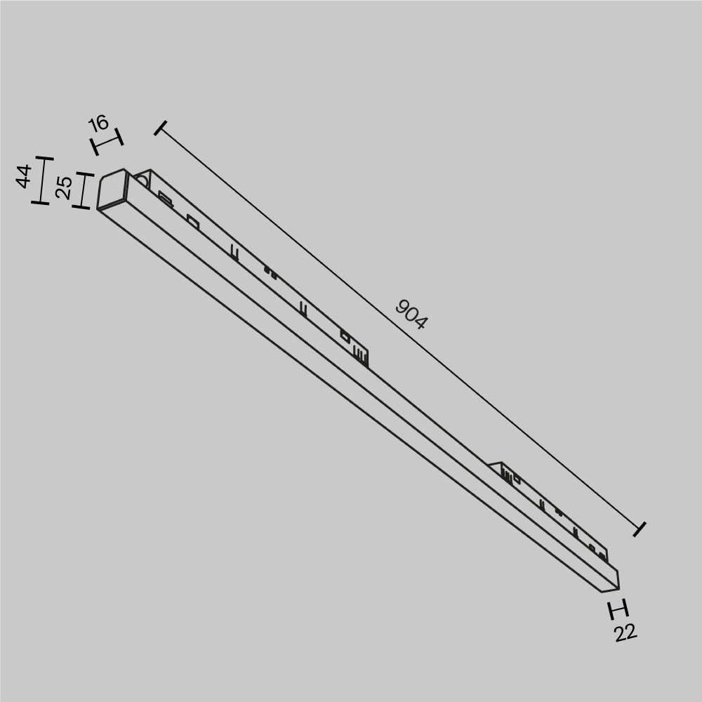 Магнитный трековый светильник Maytoni EXILITY 23мм Basis TR030-4-30WTW-DD2-B
