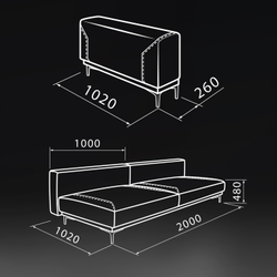 Прямой диван "Дуглас" PREMIUM SOFA