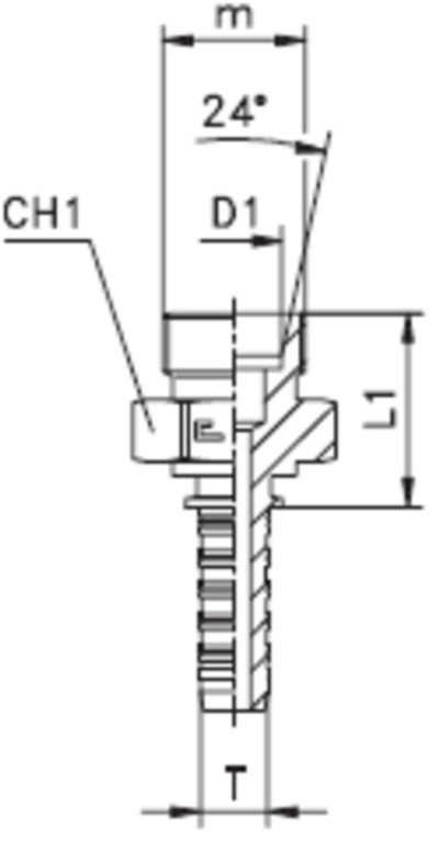 Фитинг DN 10 DKO-S (Ш) 22x1.5 14