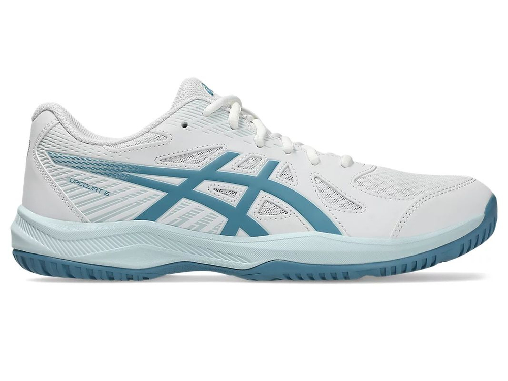 Мужские кроссовки для бадминтона/сквоша Asics Upcourt 6 - white/saba blue