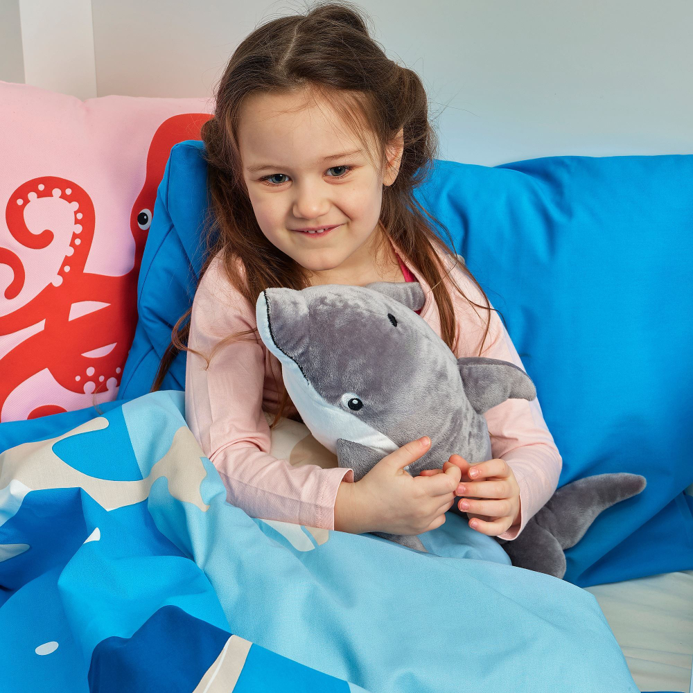 Мягкая игрушка IKEA BLAVINGAD (БЛАВИНГАД), Дельфин, 50 см