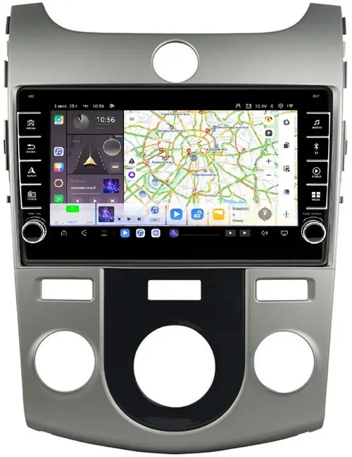 Магнитола для KIA Cerato 2 2008-2013 (кондиционер) - Kuberg OL-9736-M (кнопки и крутилки) Android 13, Быстрая, CarPlay, 4G SIM-слот