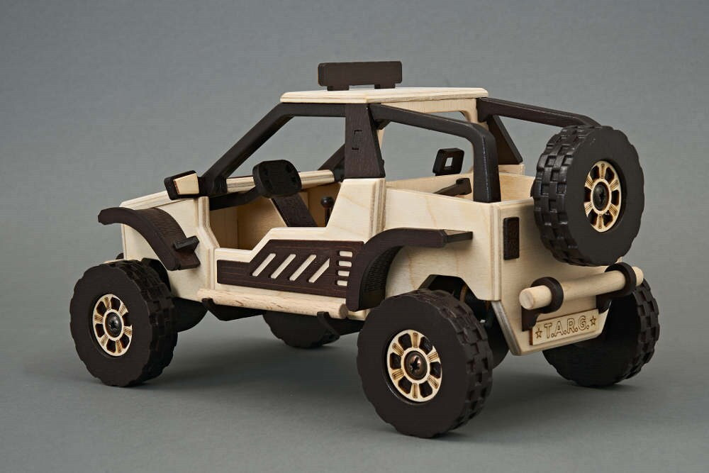 БАГГИ, BUGGY от TARG - деревянный конструктор, сборная модель, Внедорожник 3d пазл, собрать своими руками
