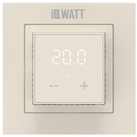 Регулятор температуры пола и воздуха IQWATT 400430 16А 220В, слоновая кость, 45х45 (55х55) мм, IQ D
