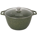 Кастрюля 4л «Trendy stryle» (malachite) со стеклянной крышкой к41tsml