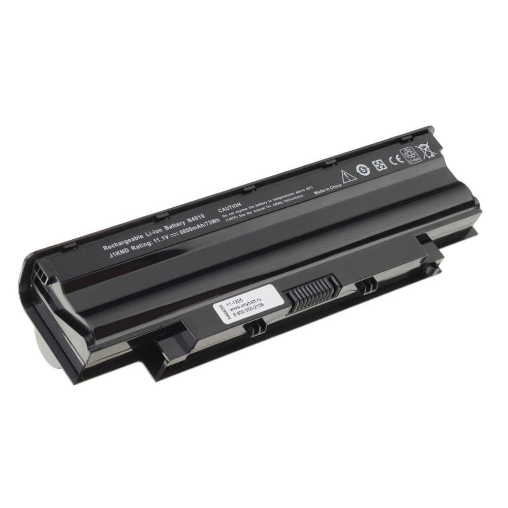 Аккумуляторная батарея AnyBatt 6600mAh для ноутбука Dell 312-0233, 9JR2H, J1KND