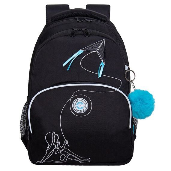 Çanta \ Bag \ RG-360-8 Рюкзак школьный (/2 черный - голубой)
