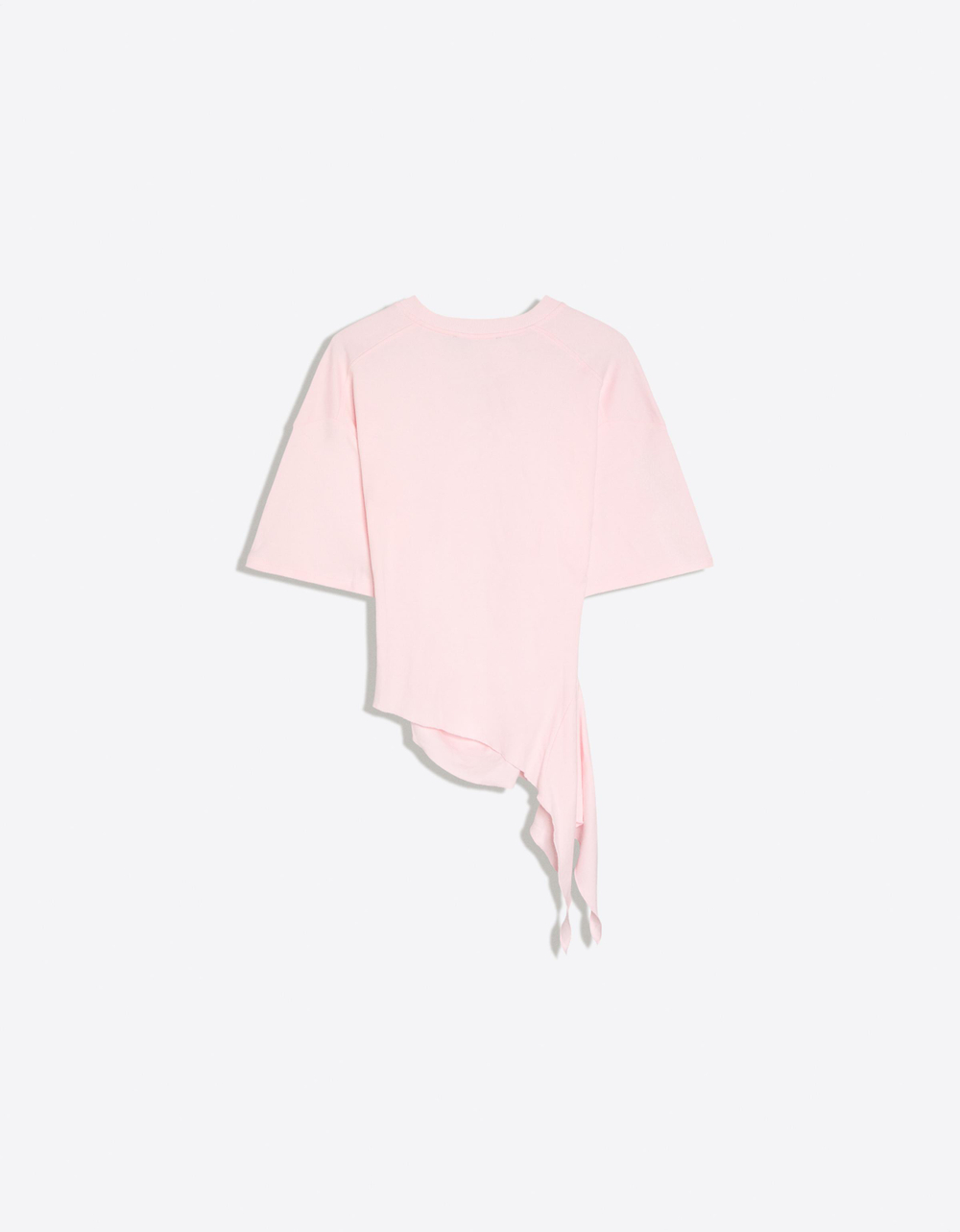Женская футболка с короткими рукавами и сборками - BERSHKA