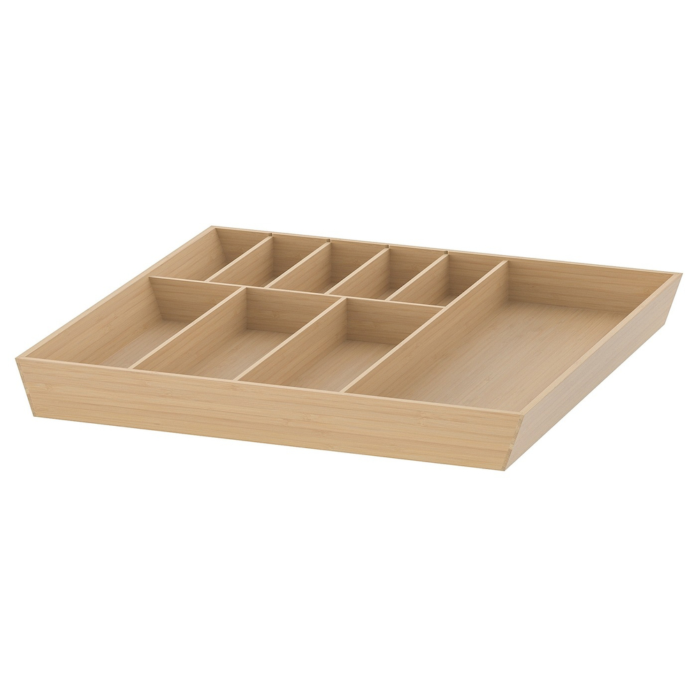 IKEA UPPDATERA  (ИКЕА УППДАТЕРА)  -  Лоток для столовых приборов, светлый бамбук, 52x50 см