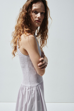 Платье из гофрированной ткани со сборками - H&M