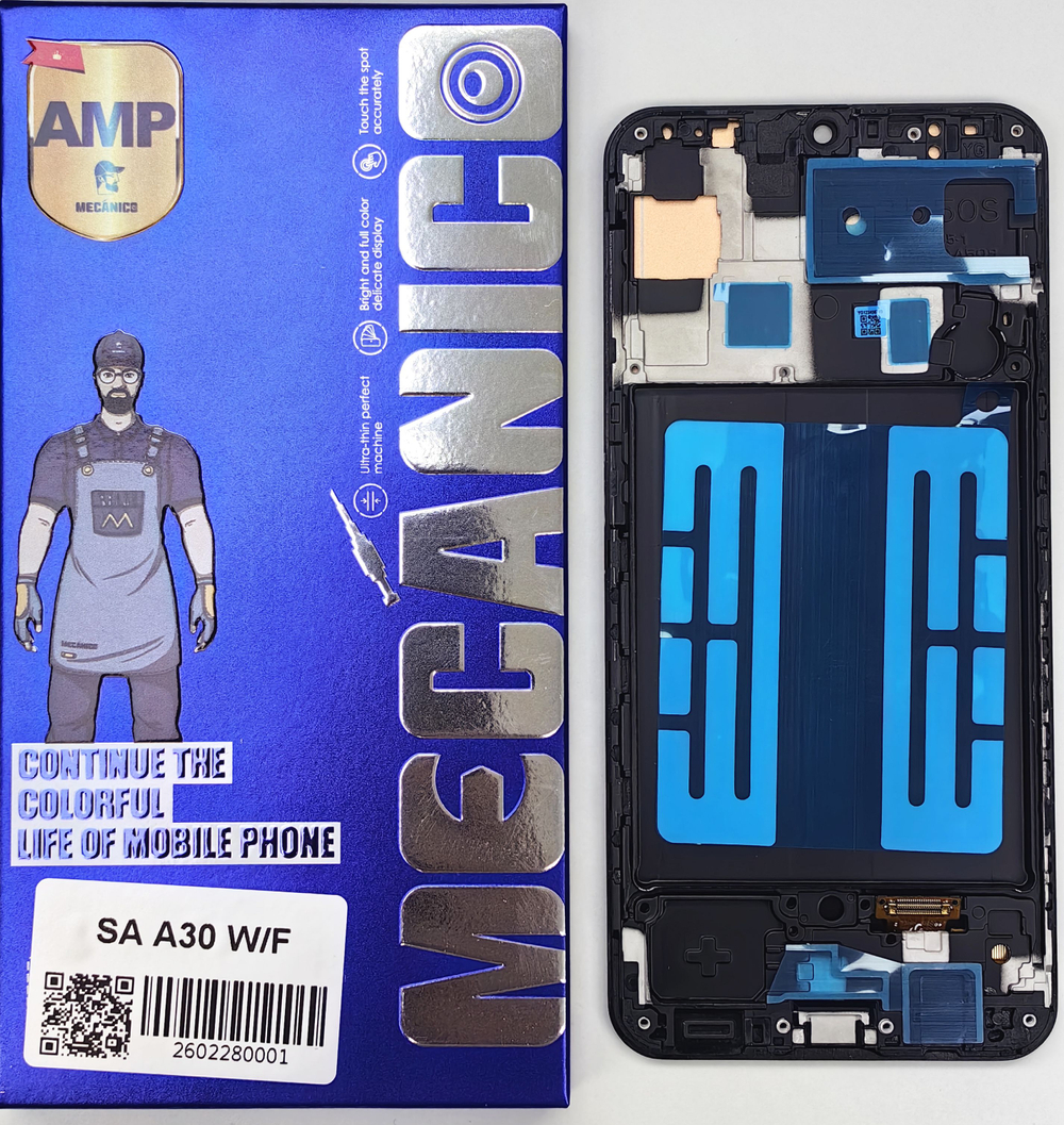 Дисплей Samsung A30/ A50; Рама; Mecanico AMP (Incell+ 6.4''inch)
