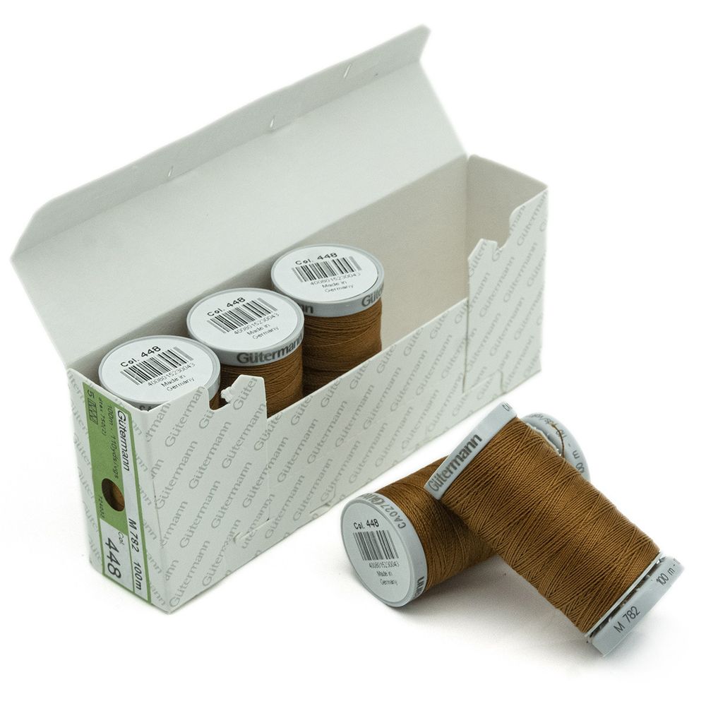 Нитки суперкрепкие Gutermann Extra Strong M782 №40 (100 метров), 5 кат. | 448 шоколадная охра