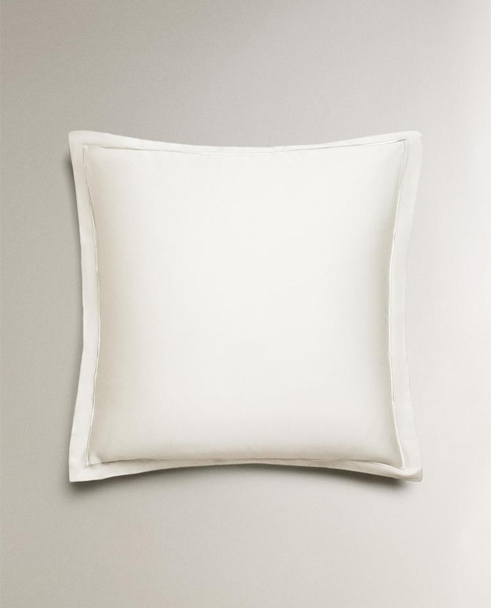 ZARA HOME САТИНОВАЯ НАВОЛОЧКА, БЕЛЫЙ