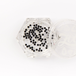 Zoo nail Стразы стеклянные черные JetBlack SS3 (1,3мм), 100шт