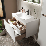 Тумба подвесная под раковину Sancos Smart, белый глянец 590х450х500, арт. SM60W