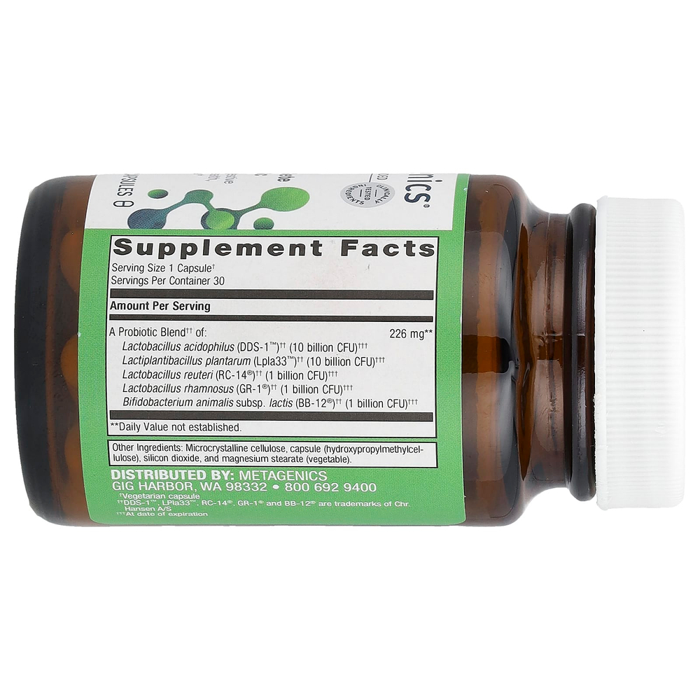 Metagenics, UltraFlora®, полный пробиотик для женщин, женское здоровье, 30 капсул