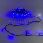 Гирлянда для улицы «Мерцание» 11м 120 ламп LED чёрный провод,1 реж.,IP-54, Синий (возможность соединения)