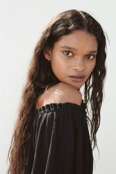 Топ с открытыми плечами из жатого джерси - H&M