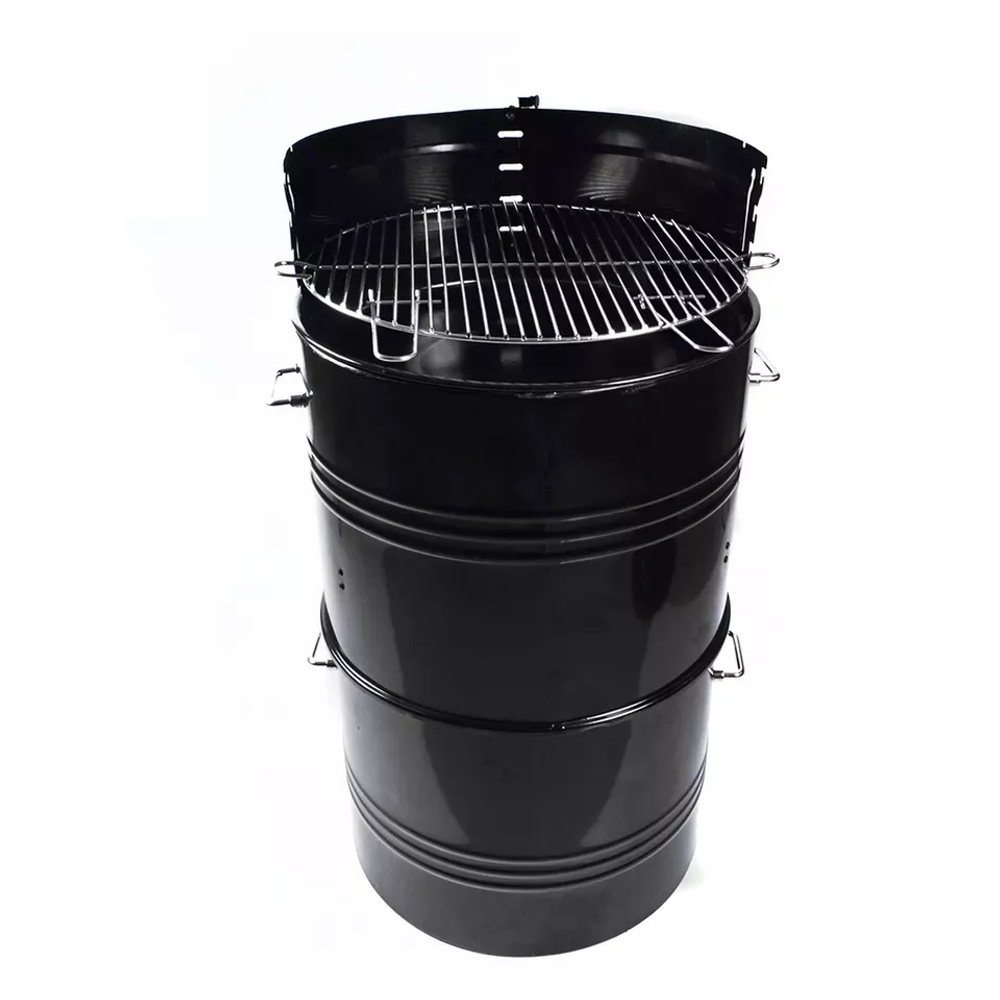 Многофункциональный угольный гриль-коптильня Multi-function drum Smoker BBQ grill чаша для огня 50*50*8см