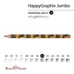 Карандаш ч/г 3,5мм. 4В супер мягкий "HappyGraphix Леопард" (BrunoVisconti)