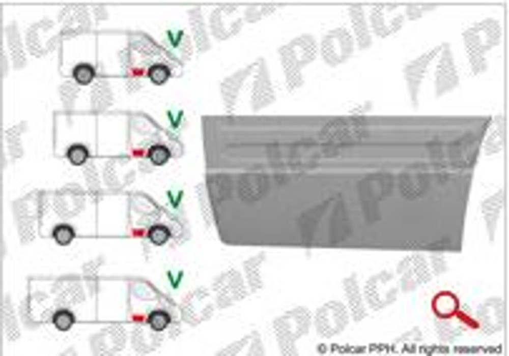 Панель правой двери Mercedes Sprinter W906 (Polcar)