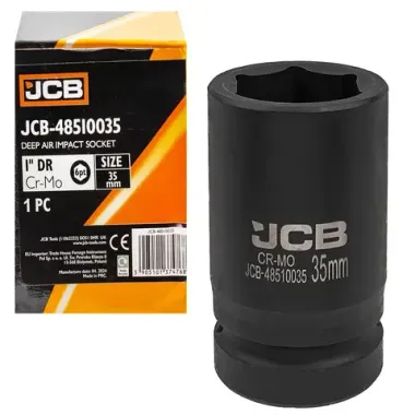 Головка ударная глубокая 1'', 35мм (6гр.) JCB JCB-48510035
