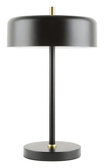 Лампа настольная NewRgy 2079ATL MATT BLACK+SAND GOLD+SHINE WHITE INSIDE, 2×40 Вт, золотая и чёрная
