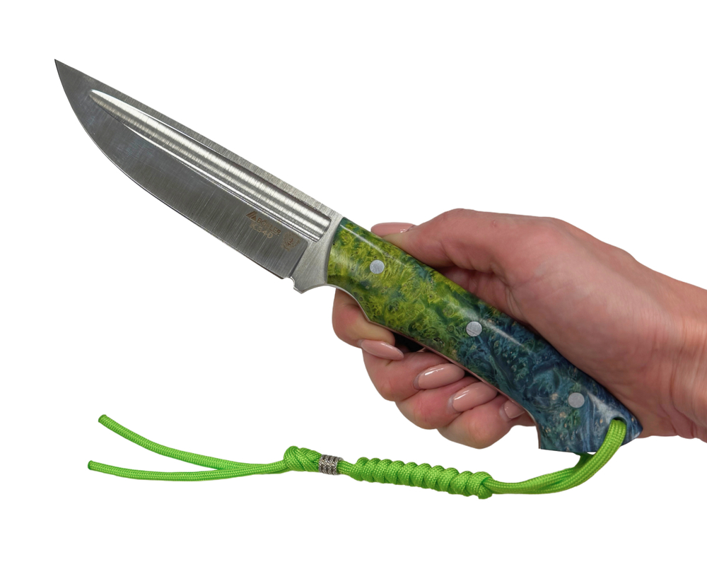 Нож Ладья, цельнометаллический, Bohler K340, микарта
